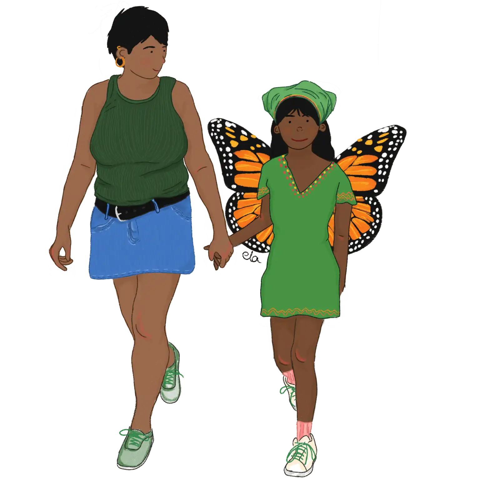 ilustración madre e hija